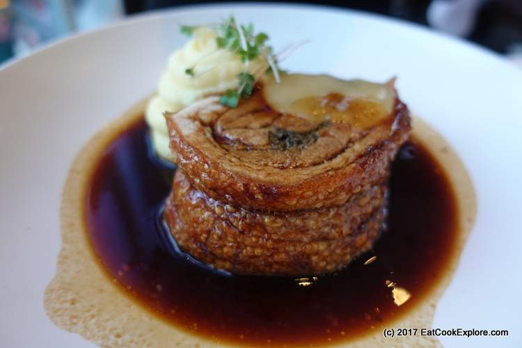 Roast Restaurant Review Roast Belly Pork with mash and apple sauce