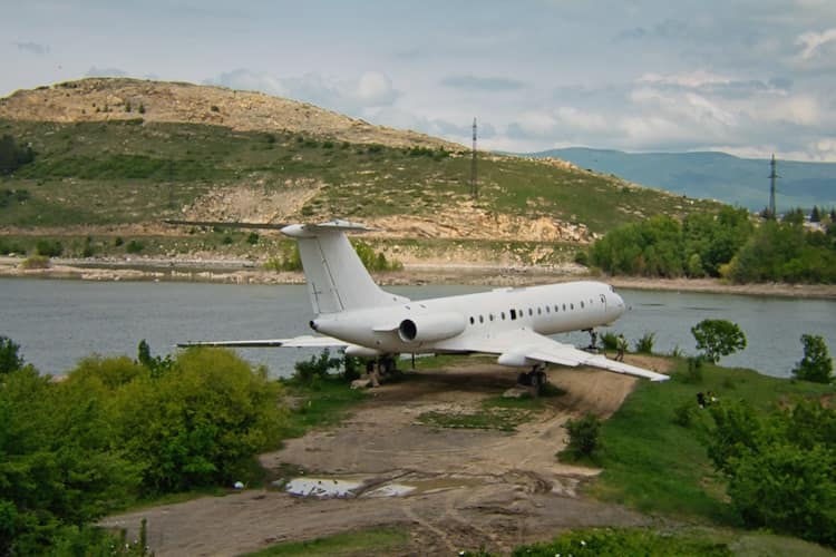 Passagierflugzeug eine russische Tupolev TU 134A