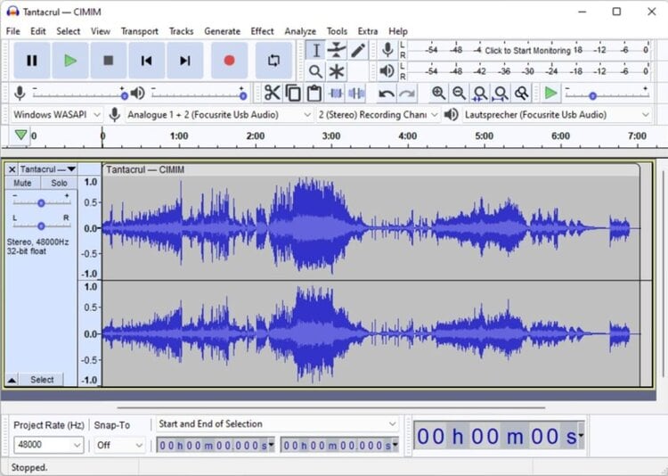 audacity interface