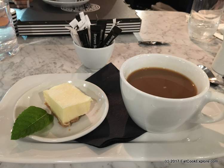 Pizza Express Lemon Posset and Coffee