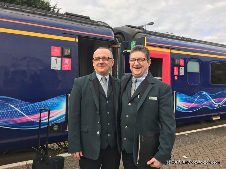 Our happy smiling Welsh hosts on the Pullman Our happy smiling Welsh hosts on the Pullman
