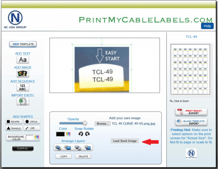 Software Adding Images | Cable Labels USA | Free Software