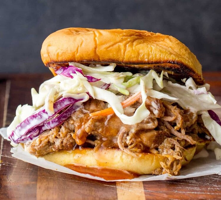 Carolina BBQ Sauce Sandwich with Coleslaw