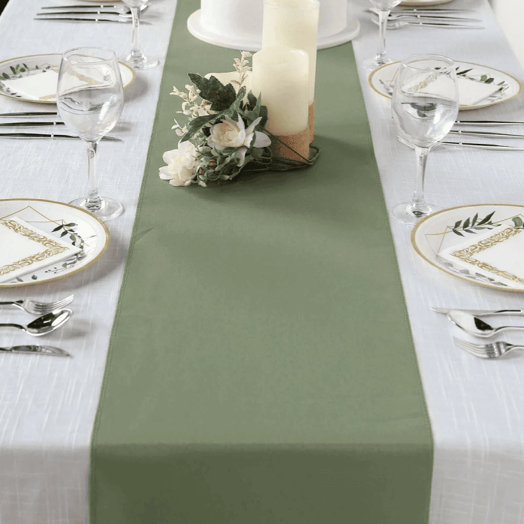 Table runner on a banquet table