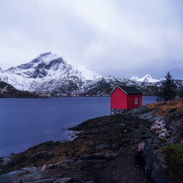 Portada del curso de PSD completo: Marco Natural en Lofoten