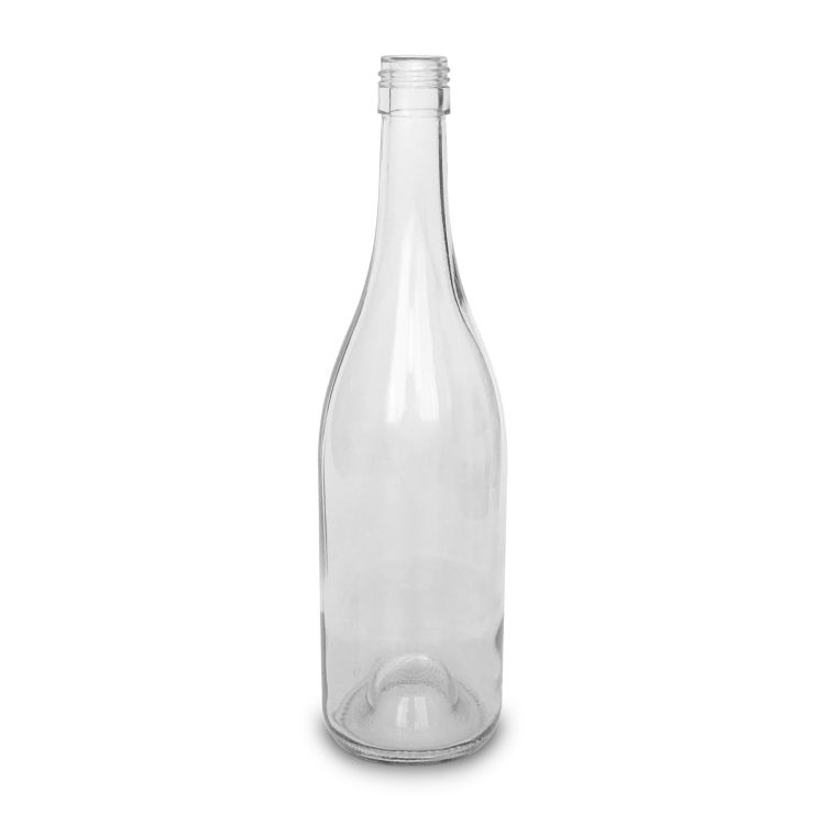 Garrafa borgonha de rosca transparente de 750 ml