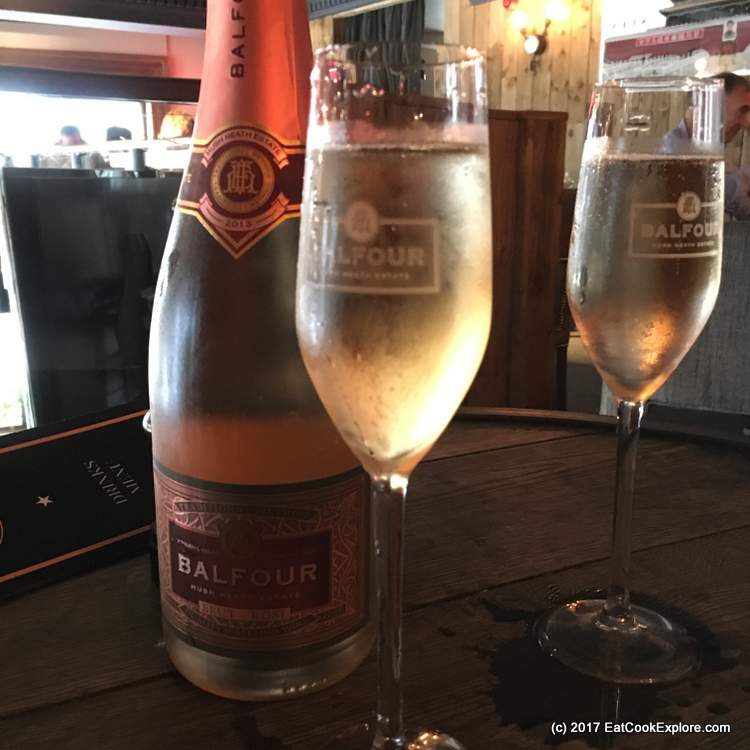 St Barts Smithfield Hush Heath Balfour Brut Rosé sparkling wine