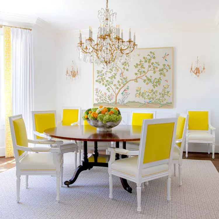 7 7 sunny yellow dining room ideas that work all year Sunny Yellow Dining Room Ideas That Work All Year 7