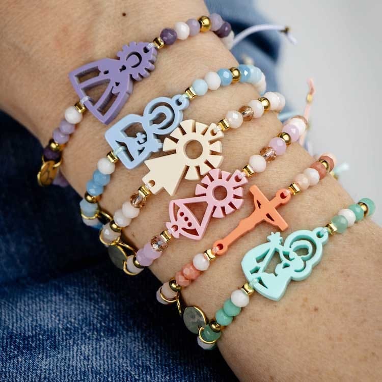 Pulsera Cristalitos Virgen del Carmen