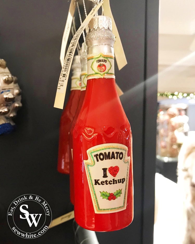 tomato ketchup vintage style bottle christmas tree decoration