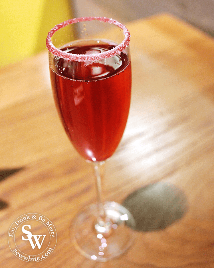  Beautifu cocktail Christmas hibiscus fizz at Wahaca