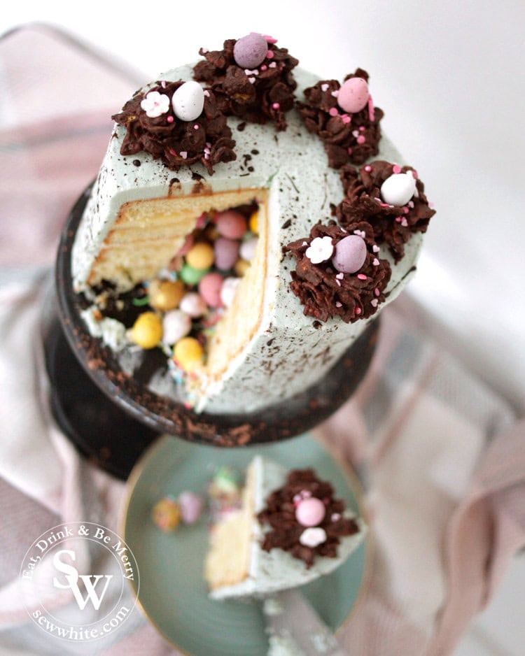 Speckled Easter pinata cake 25 Recipes Using Mini Eggs