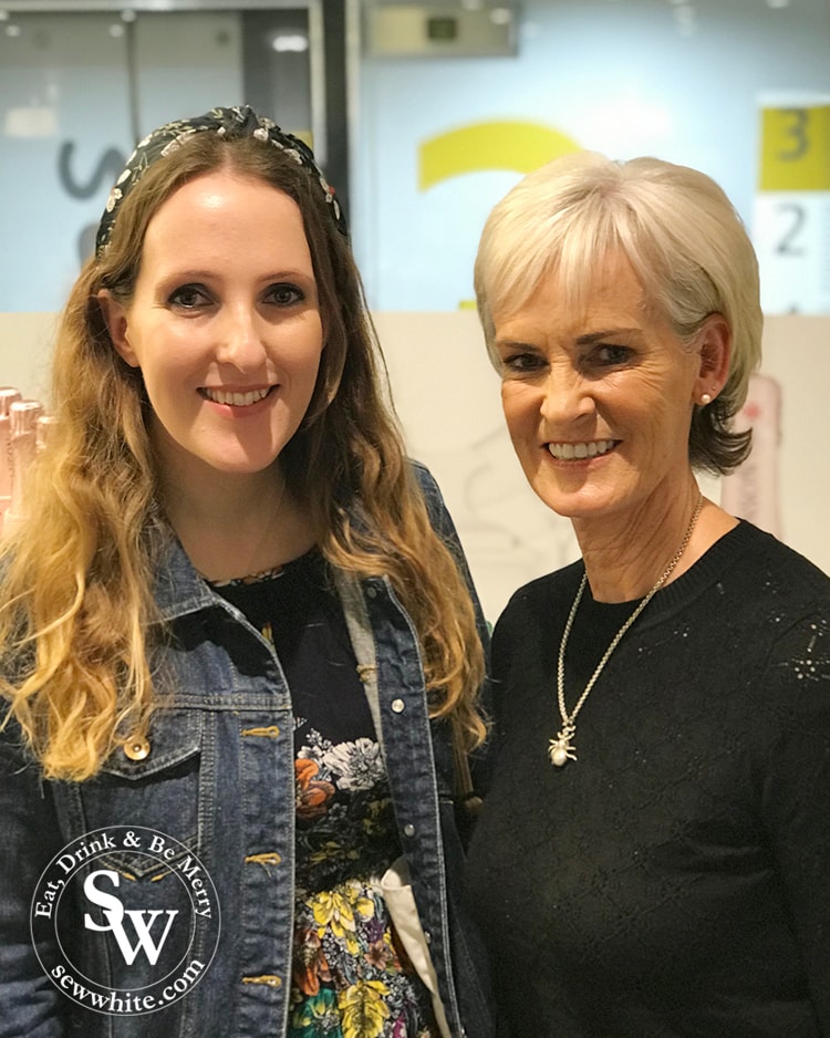 Sisley White with Judy Murray at Elys Wimbledon at the Lanson champagne bar.