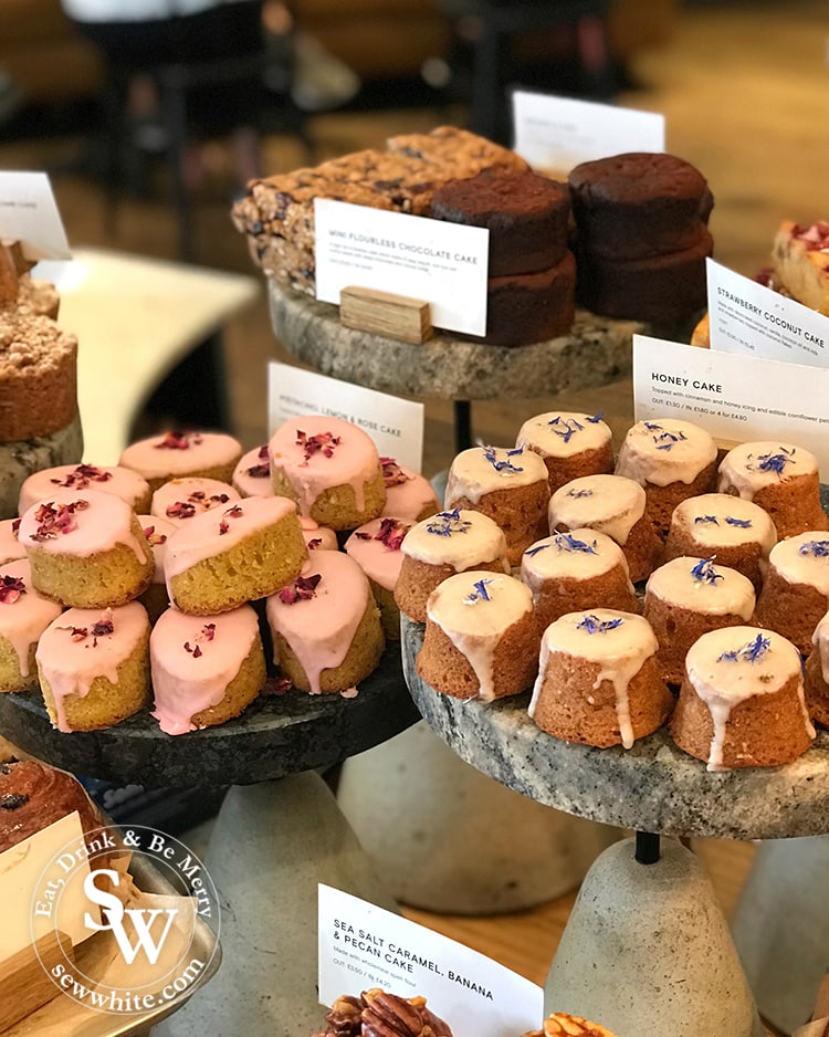 Most Instagrammable places in Wimbledon 2019 food has to include the cute little mouth size cakes from Gails.