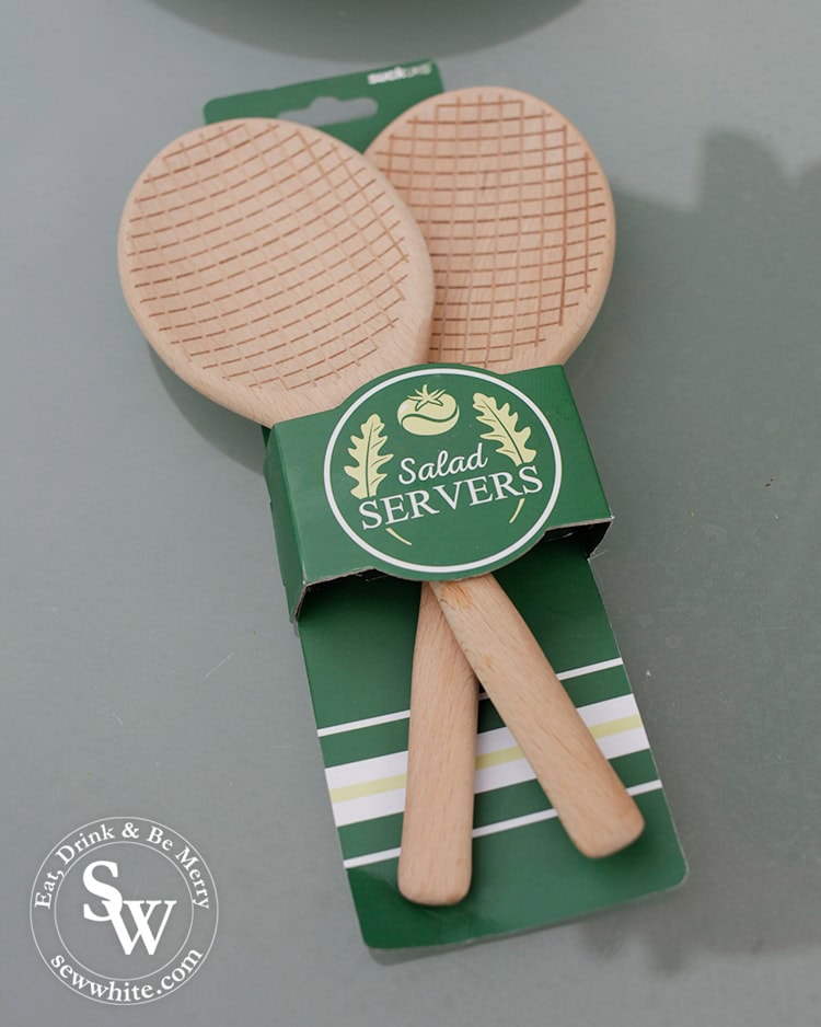 Top 5 treats for Wimbledon Finals salad servers shaped like tennis rackets. 