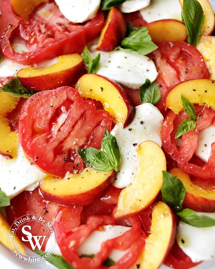 Fresh summer salads made with heirloom tomatoes from the Isle of Wight tomatoes