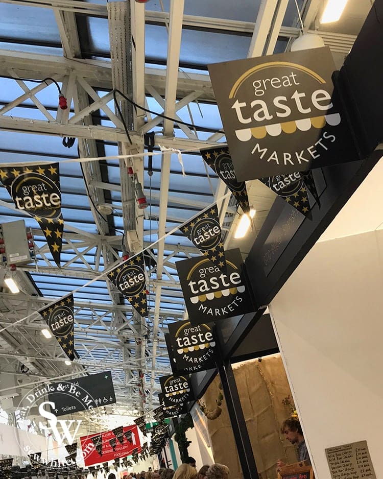 Great taste award winners at the Spirit of Christmas Fair Olympia in London in 2018.