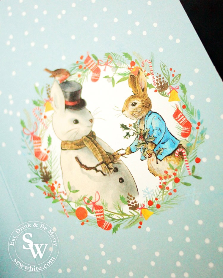 Beatrix Potter Christmas illustration with Charbonnel et Walker