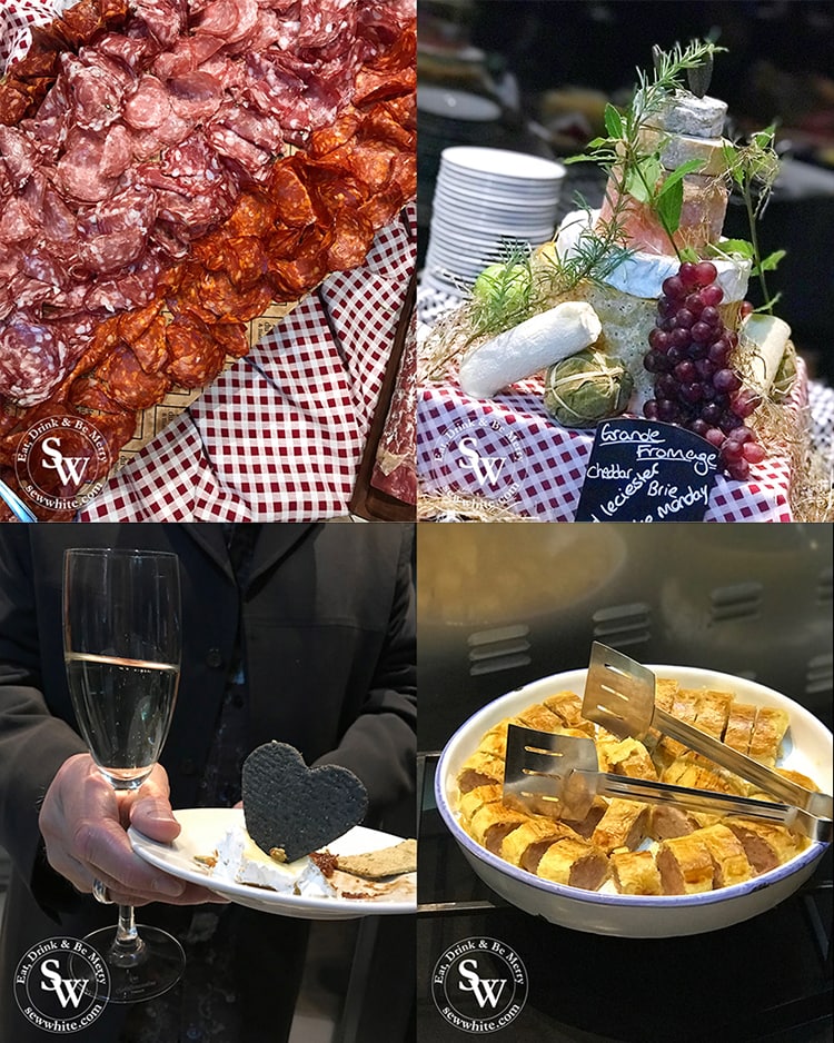 charcuterie and cheese tower at Hotel du Vin's 25th Birthday party.