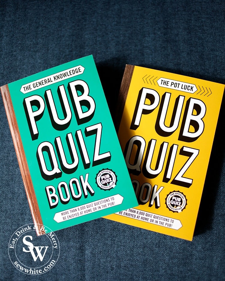 The general knowledge Pub Quiz book and the pot luck pub quiz book in the top 5 Books for Christmas 2019