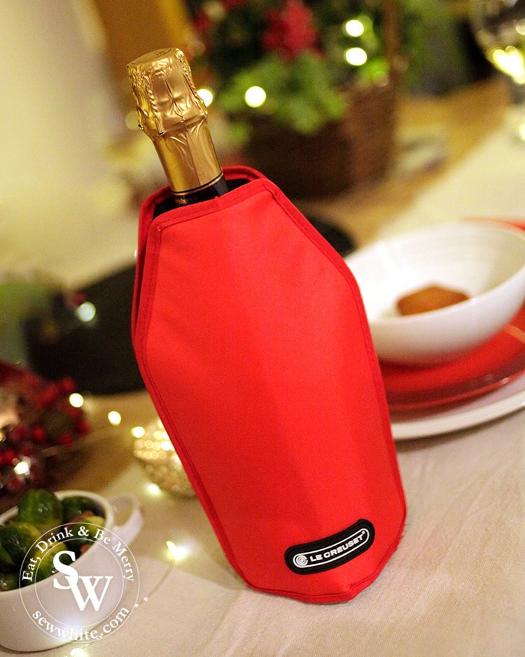 Champagne ready in it's Le Creuset coolbag. 