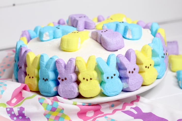 A display of Peeps Tres Leche Cake.