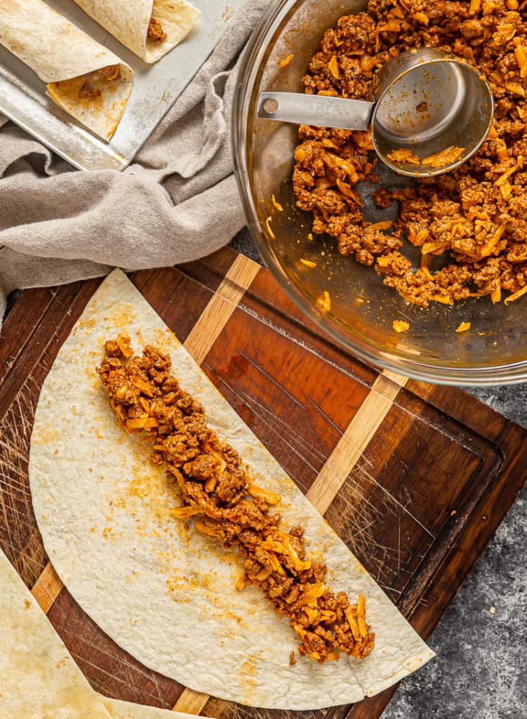 Ground Turkey Flautas ( Baked or Airfried ) Basil And Bubbly