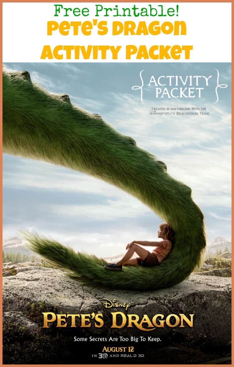 Keep the kids busy with the free Pete's Dragon Activity Packet. Disney's Pete's Dragon opens August 12, 2016.