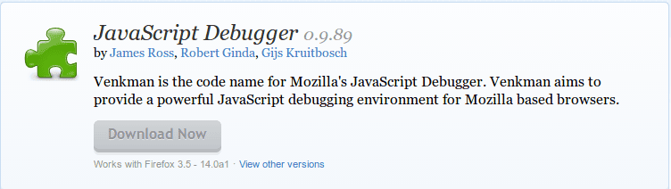 JavaScript Debugger Add ons for Firefox