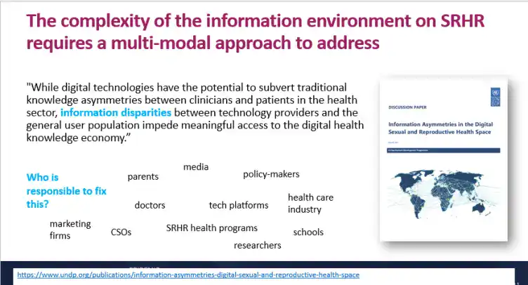 Improving the information environment for sexual and reproductive health and rights