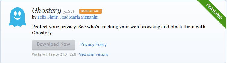 Ghostery Add ons for Firefox