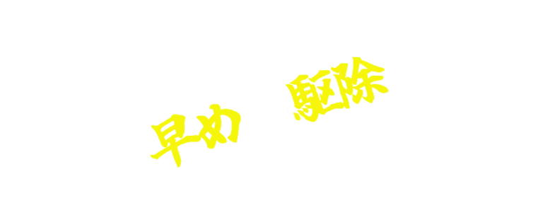 ぜひ早めの駆除を!