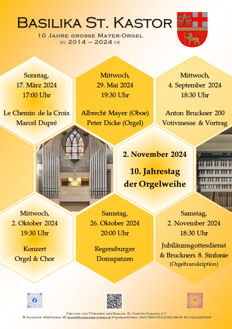 Plakat 10 jahre orgel Übersicht