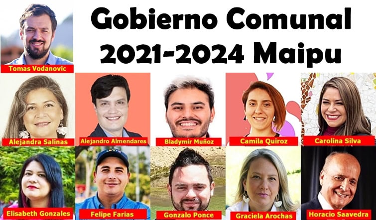 Alcalde y concejales 2021-2024 comuna de Maipú