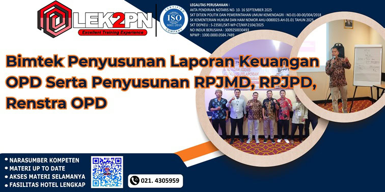 Bimtek Penyusunan Laporan Keuangan OPD Serta Penyusunan RPJMD, RPJPD, Renstra OPD