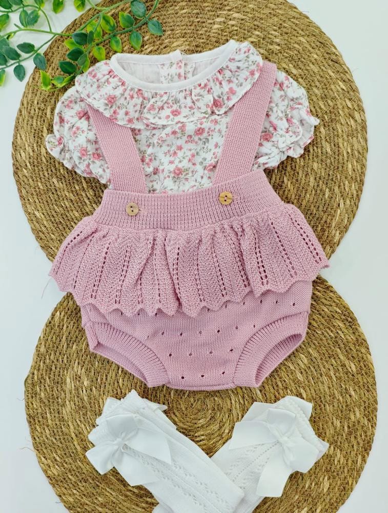 Conjunto Ranita hilo maquillaje camisa flores