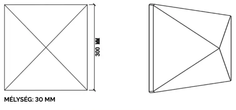 ELKCHO 3d akusztikus panel negyszog