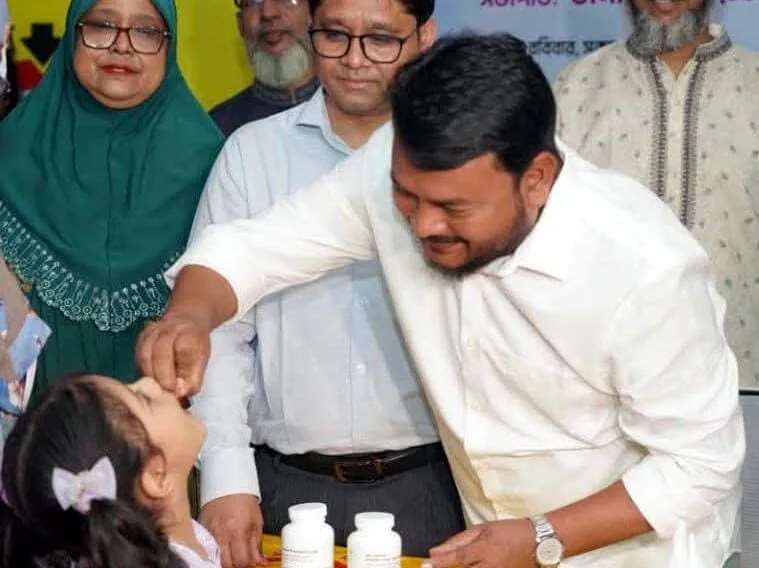জাতীয় কর্মসূচির অংশ হিসেবে রাজশাহী সিটি কর্পোরেশনের উদ্যোগে জাতীয় এ প্লাস ভিটামিনের ক্যাম্পেইন অনুষ্ঠিত