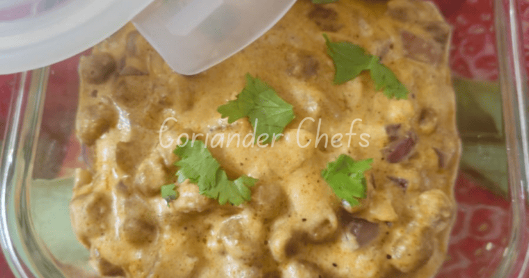 creamy coriander soya chunks