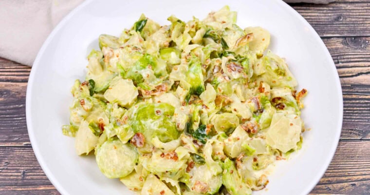 Creamy Brussels Sprouts with Bacon