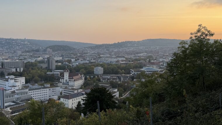 Sonnenuntergang über Stuttgart