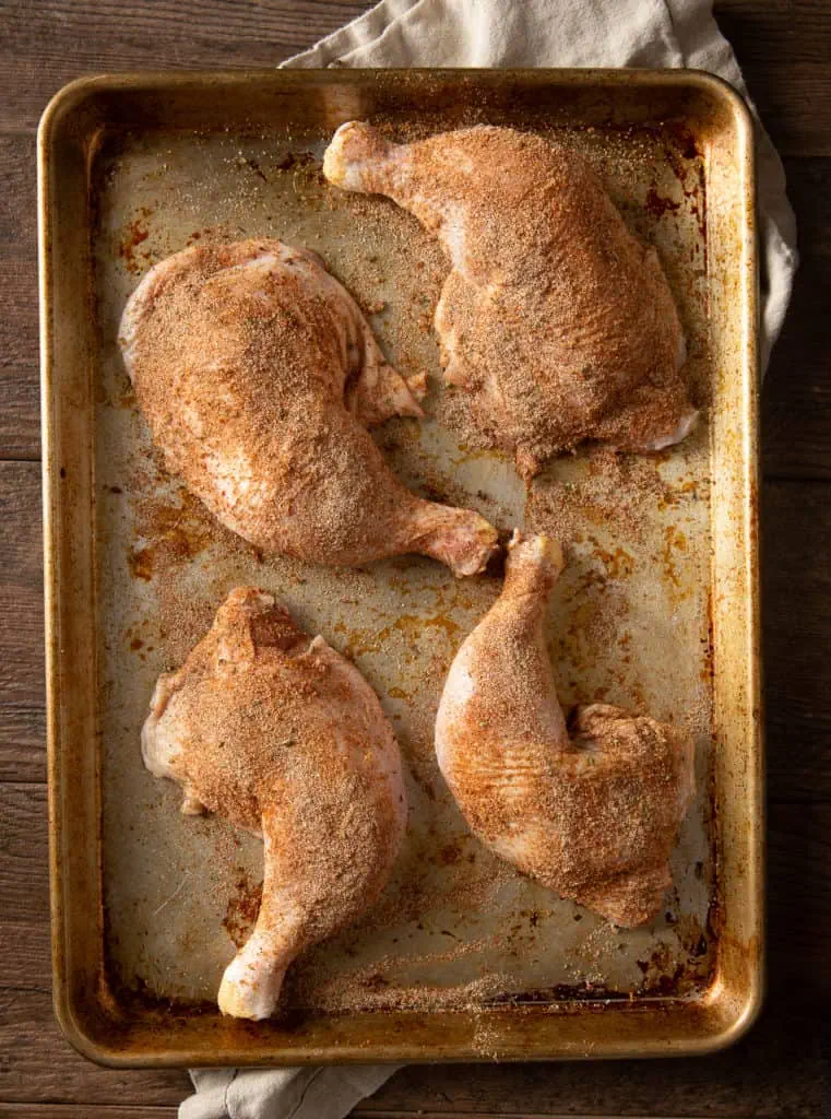 how to cook chicken quarters in the oven