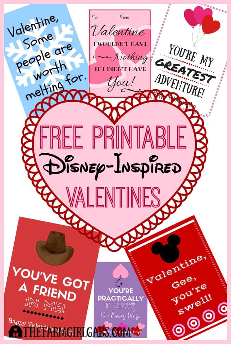 These Free Printable Disney-Inspired Valentines are perfect to print and share with your favorite Valentine. They are perfect for school parties too.