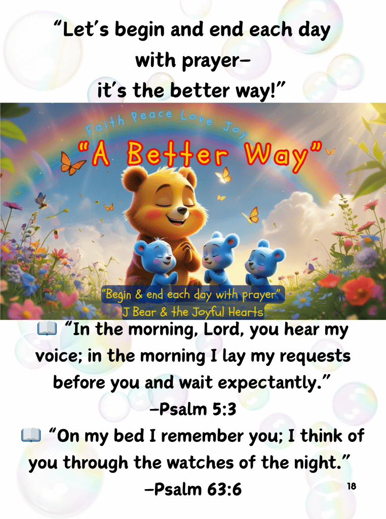 Children resting under sunrise and moonlight, surrounded by symbols of peace, prayer, and divine presence. Inspired by the Joy Bubble song “A Better Way.”