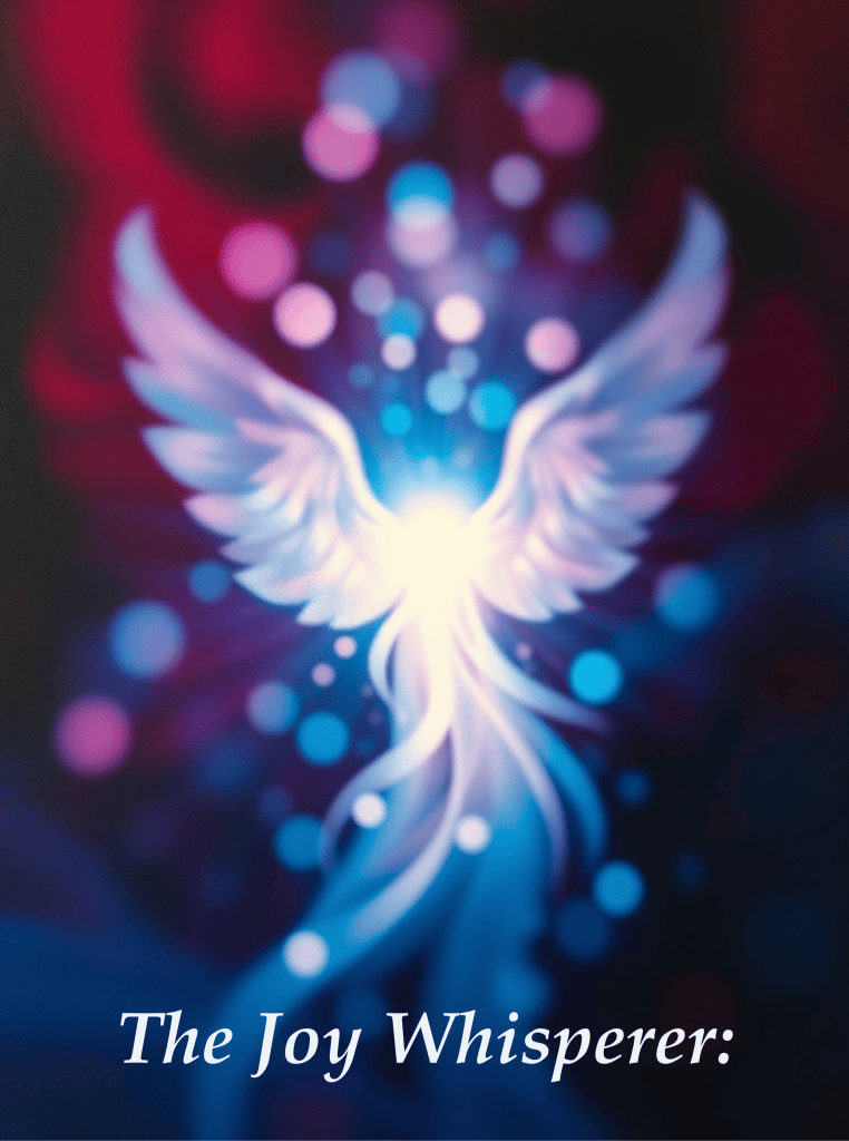 Illustration representing the Joy Whisperer’s message: a gentle guide helping children discern between voices of condemnation and joy, encouraging them to follow the spirit that lifts.s.