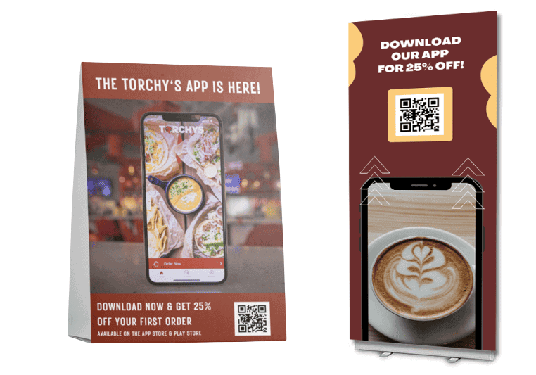 print collateral for restaurant online ordering promotion