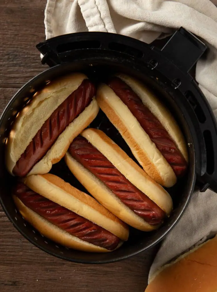 air fryer hot dogs