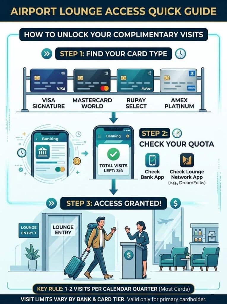 How to Check Airport Lounge Access on Credit Card (India 2026)