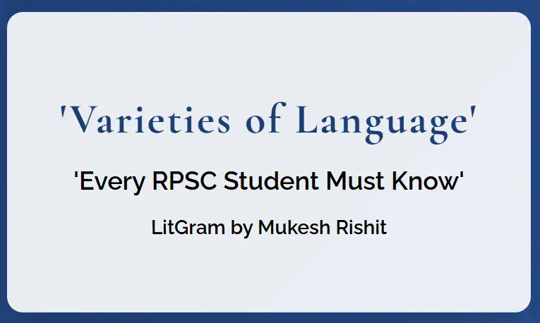 Varieties of Language