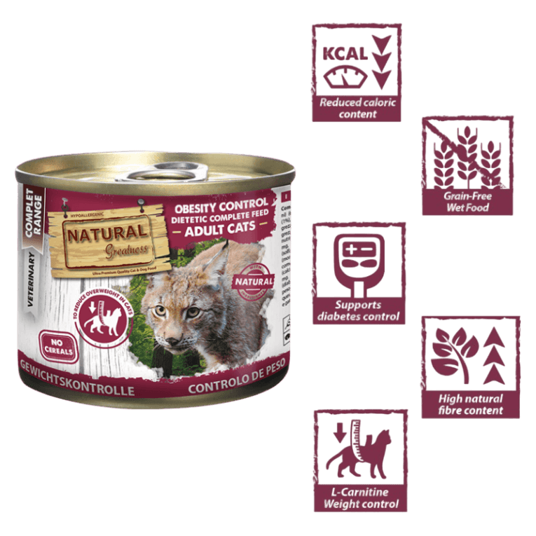 Tarrina de paté para obesidad y diabetes Natural Greatness para gato